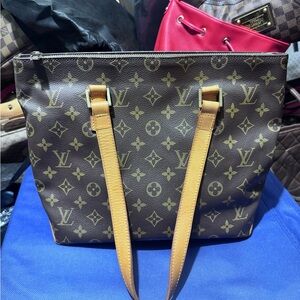 Louis Vuitton Brown Monogram Tote Bag Cabas Piano